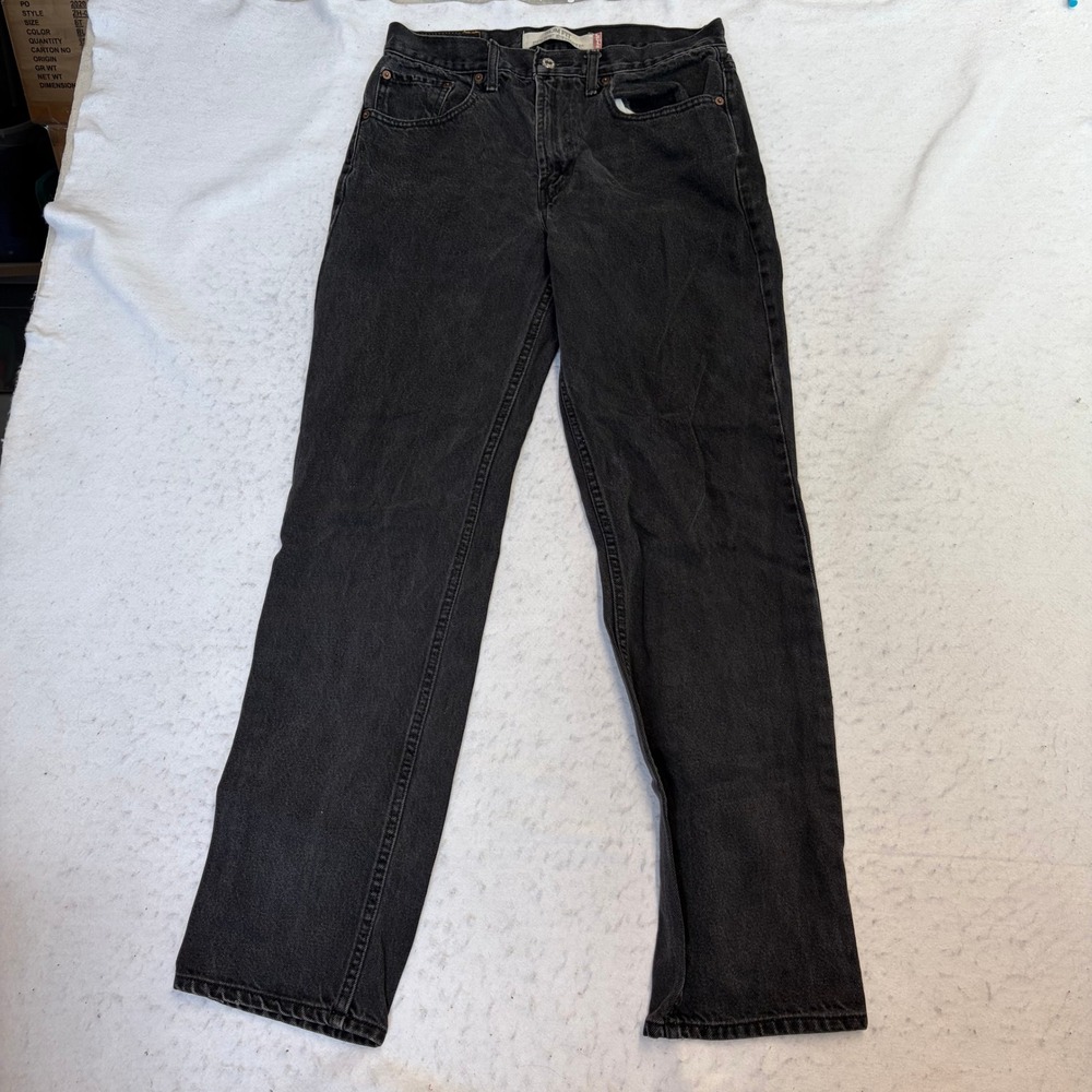Levi's 516 Slim Fit Jeans Mens 33x34 Black Straight Leg Denim